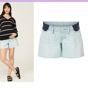 Madewell maternity denim shorts